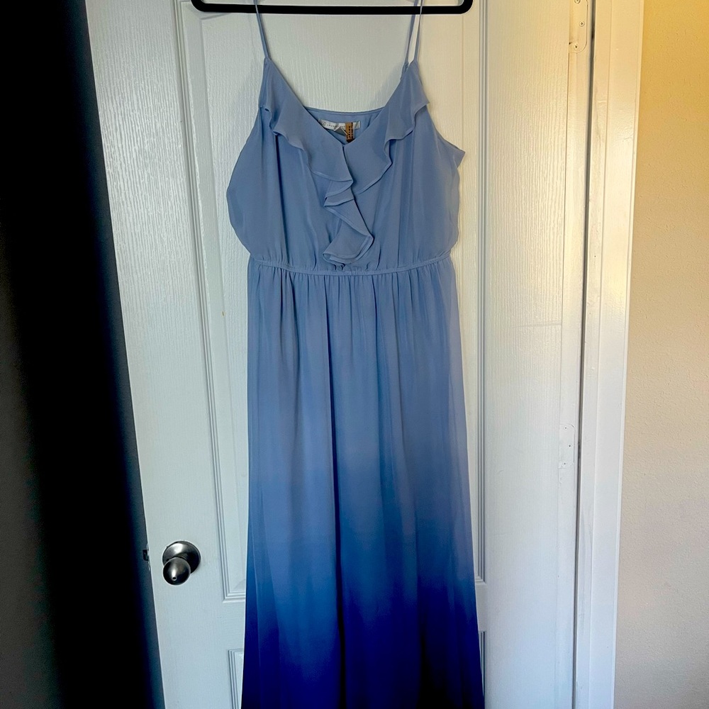Blue Tye Die Maxi Dress